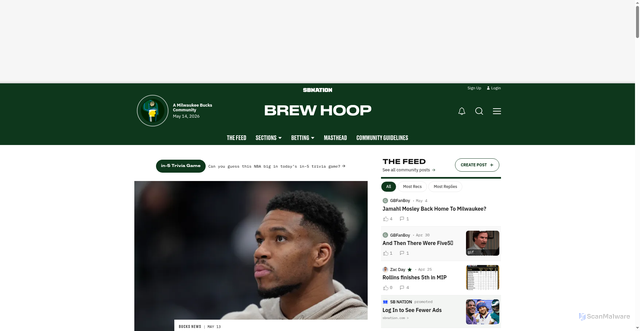 Security scan screenshot of https://brewhoop.com