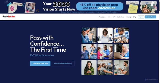 Security scan screenshot of https://roshreview.com