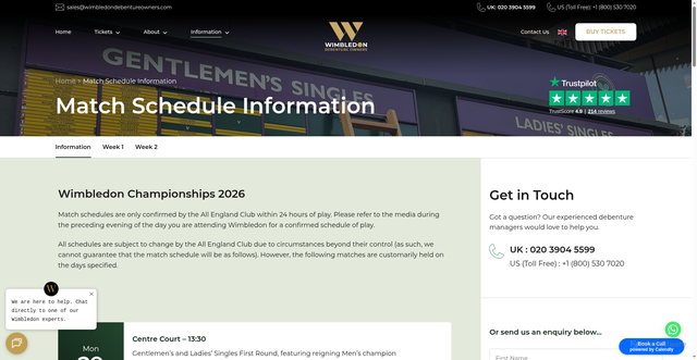 Security scan screenshot of https://wimbledondebentureowners.com/match-schedule-information/