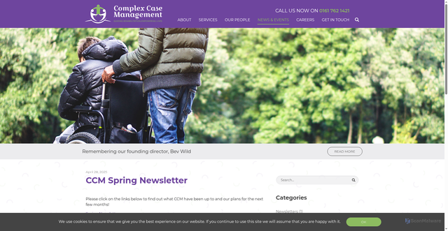 Security scan screenshot of https://complex-case.com/ccm-spring-newsletter/