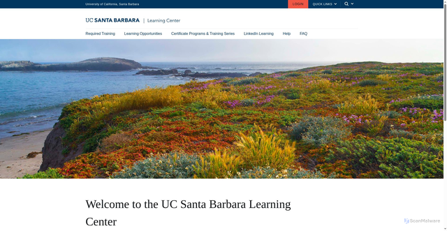 Security scan screenshot of https://www.learningcenter.ucsb.edu/