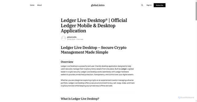 Security scan screenshot of https://global-intro.ghost.io/desktop/