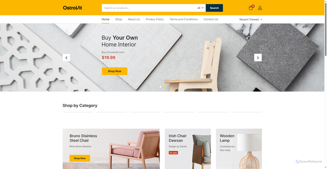 Security scan screenshot of https://ostrovituae.com/?add-to-cart=2691