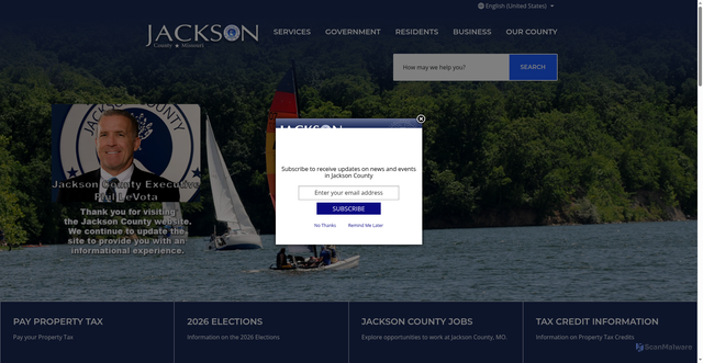 Security scan screenshot of https://jacksongov.org