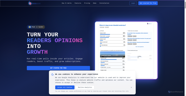 Security scan screenshot of https://www.mento.social/
