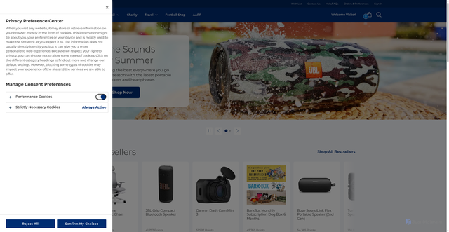 Security scan screenshot of https://shop.wyndhamrewards.com