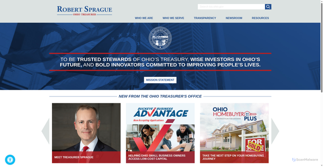 Security scan screenshot of https://tos.ohio.gov/