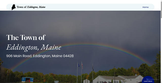 Security scan screenshot of https://www.eddingtonmaine.gov/