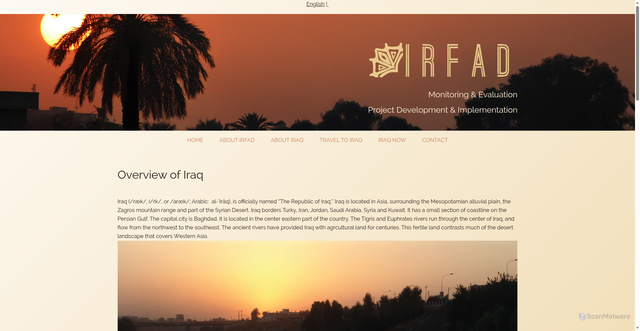Security scan screenshot of https://www.irfad.org/about-iraq/