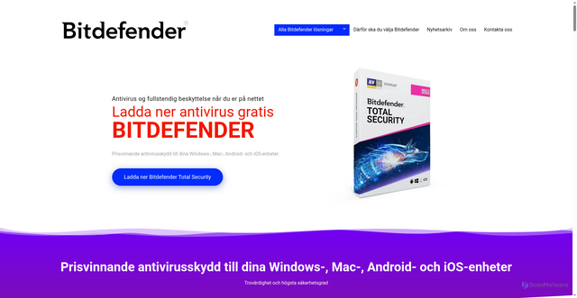 Security scan screenshot of https://bitdefender-antivirus.se