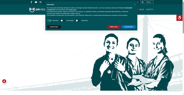 Security scan screenshot of https://www.opipescara.it/