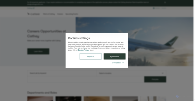 Security scan screenshot of https://careers.cathaypacific.com/