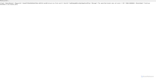 Security scan screenshot of https://tos14.ap-southeast-1.tos.volces.com