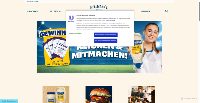 Security scan screenshot of https://www.hellmanns.com/