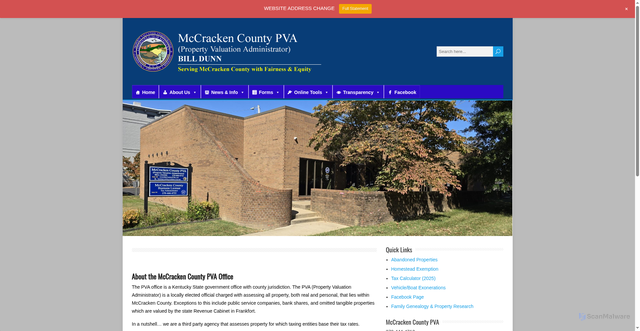 Security scan screenshot of https://www.mccrackenpva.gov/