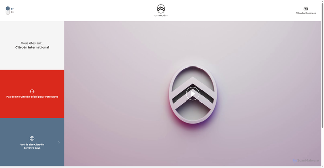 Security scan screenshot of https://citroen.com