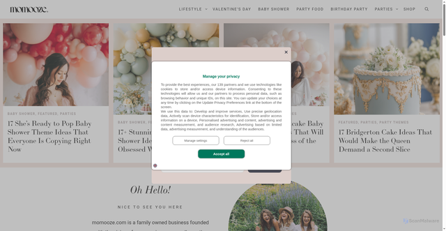 Security scan screenshot of https://momooze.com