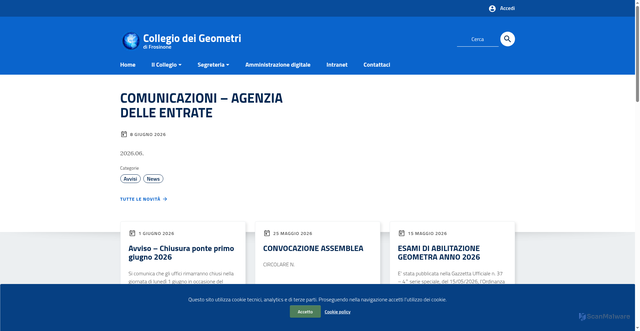 Security scan screenshot of https://www.geometri.fr.it