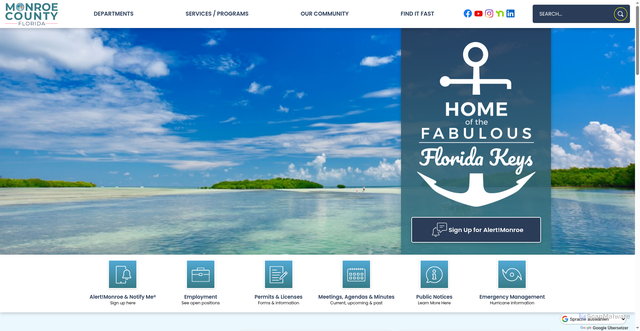 Security scan screenshot of https://monroecounty-fl.gov/