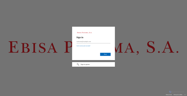 Security scan screenshot of https://ebilatam-my.sharepoint.com