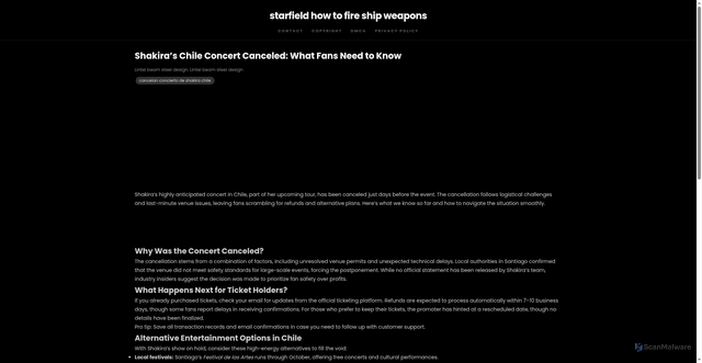 Security scan screenshot of https://kreasilokalnest-dp1sjagd0urz.edgeone.app/cancelan-concierto-de-shakira-chile.html