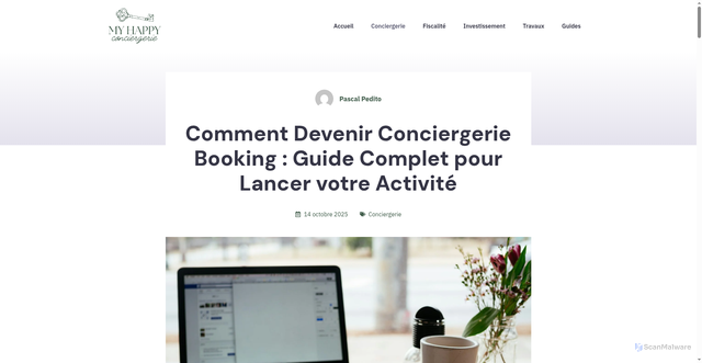Security scan screenshot of https://my-happy-conciergerie.com/?p=48263