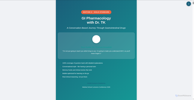 Security scan screenshot of https://gipharmacology2ndedition-mbrn7dxjqc.edgeone.app/