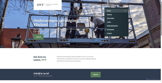 Security scan screenshot of https://ovvlieland.nl