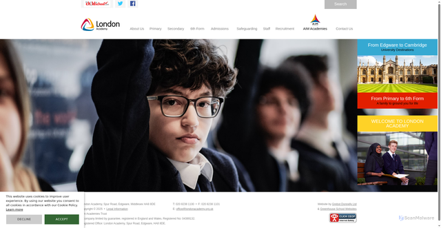 Security scan screenshot of https://www.londonacademy.org.uk/