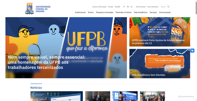 Security scan screenshot of https://www.ufpb.br