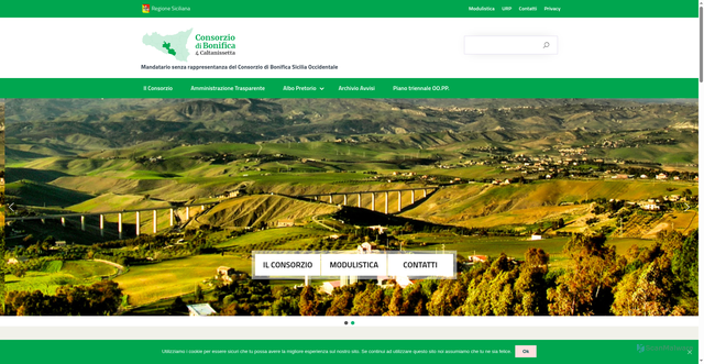 Security scan screenshot of https://www.consorziobonifica4caltanissetta.it/cbc/