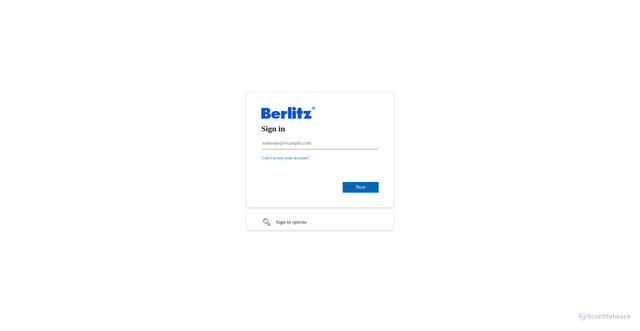 Security scan screenshot of https://berlitzglobal-my.sharepoint.com