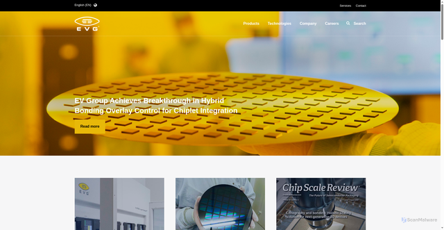 Security scan screenshot of https://evgroup.com