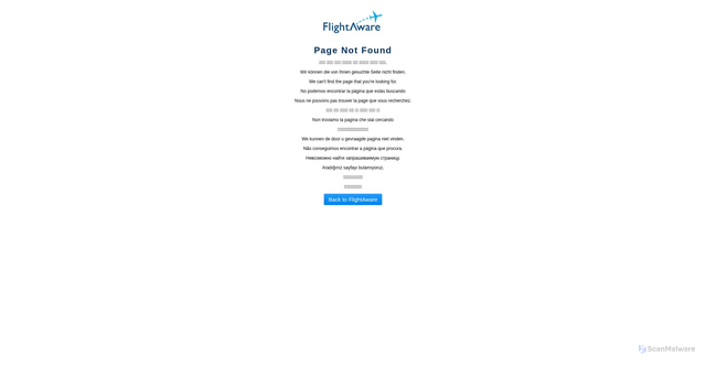 Security scan screenshot of https://control.flightaware.com