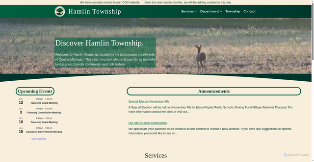 Security scan screenshot of https://hamlineatonmi.gov/
