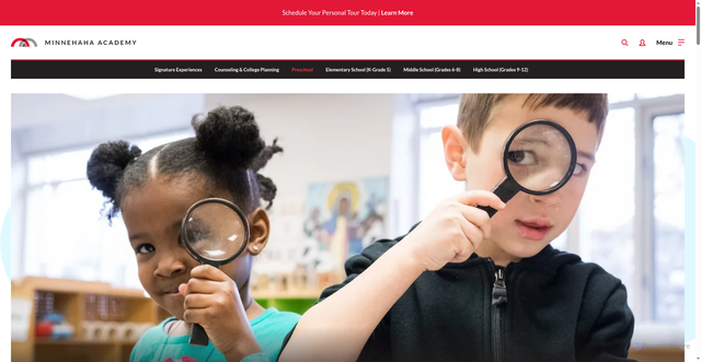 Security scan screenshot of https://www.minnehahaacademy.net/academics/preschool
