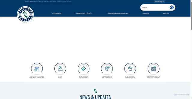 Security scan screenshot of https://islandcountywa.gov/