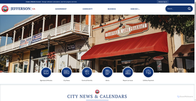 Security scan screenshot of https://www.jeffersonga.gov/