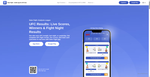 Security scan screenshot of https://statsfight.com/results/