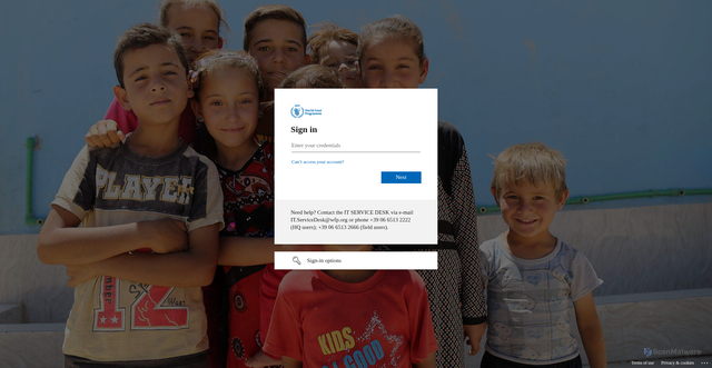 Security scan screenshot of https://wfp-my.sharepoint.com
