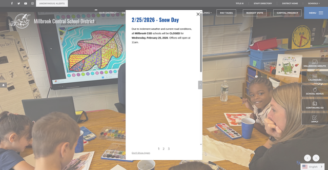 Security scan screenshot of https://www.millbrookcsd.org/