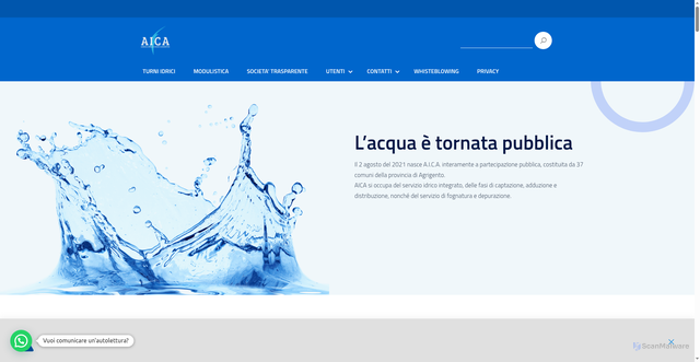 Security scan screenshot of https://www.aicaonline.it/