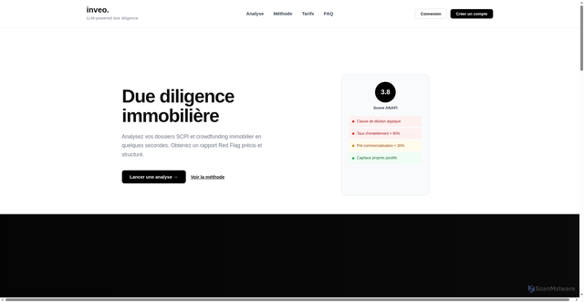 Security scan screenshot of https://inveo.space/