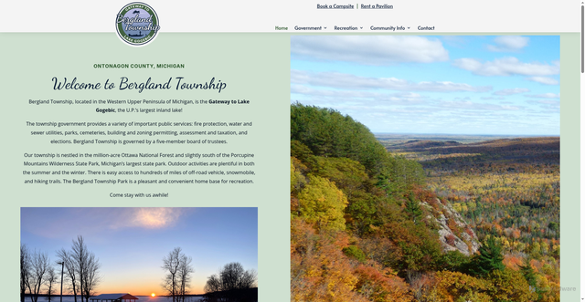 Security scan screenshot of https://berglandmi.gov/