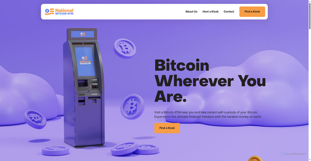 Security scan screenshot of https://www.nationalbitcoinatm.com/
