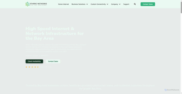 Security scan screenshot of https://etheric.net