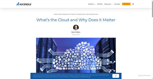 Security scan screenshot of https://ascendle.com/ideas/whats-the-cloud-and-why-does-it-matter/