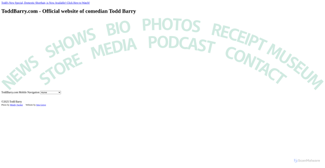 Security scan screenshot of https://www.toddbarry.com/