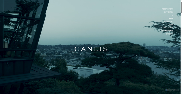 Security scan screenshot of https://canlis.com/