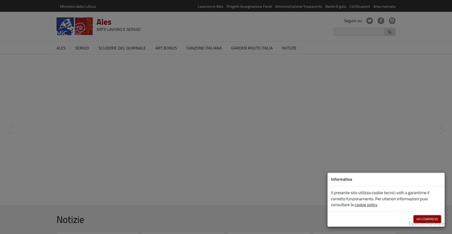 Security scan screenshot of https://www.ales-spa.com/